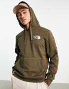The North Face Exploration Small Logo Hoodie In Olive Green