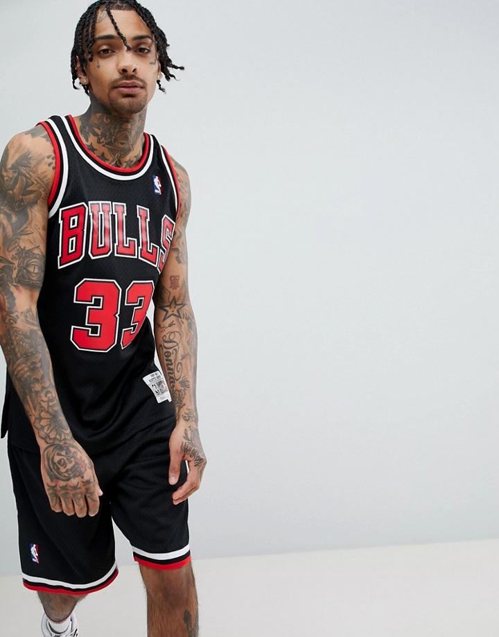 Mitchell & Ness Nba Chicago Bulls Swingman Tank In Black - Black