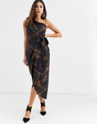 Ted Baker Gabia Caramel One Shoulder Dress - Black