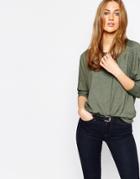 Warehouse Keyhole Detail Top - Khaki