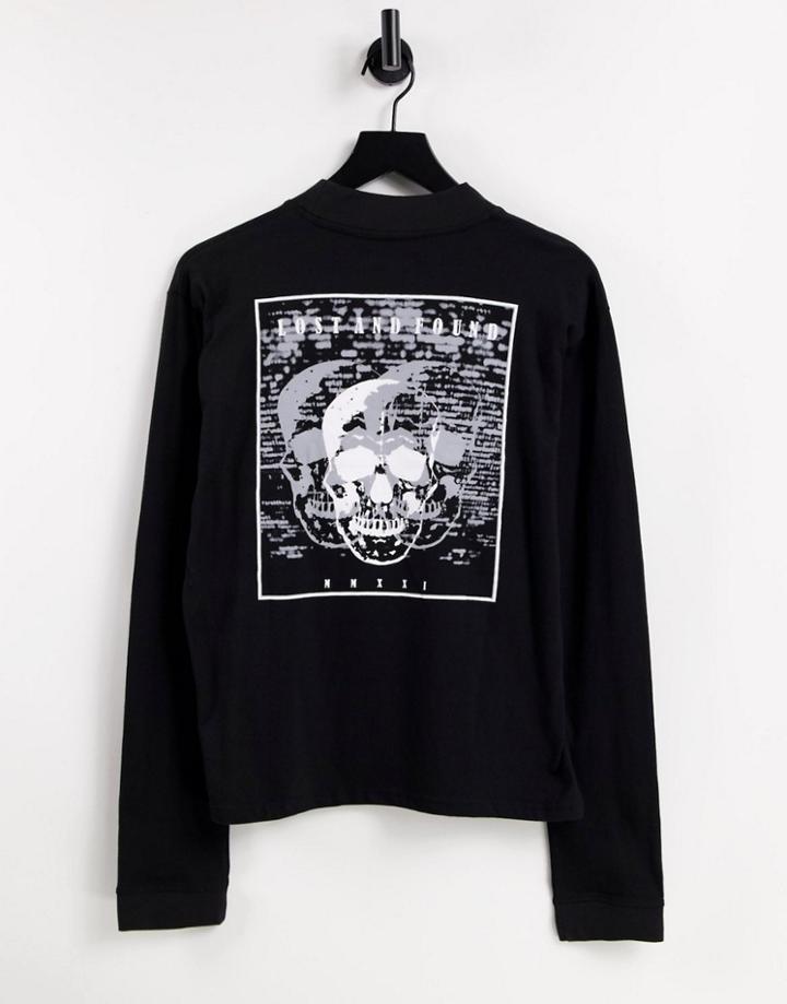 Bolongaro Trevor Back Print Long Sleeve Top-black