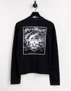 Bolongaro Trevor Back Print Long Sleeve Top-black