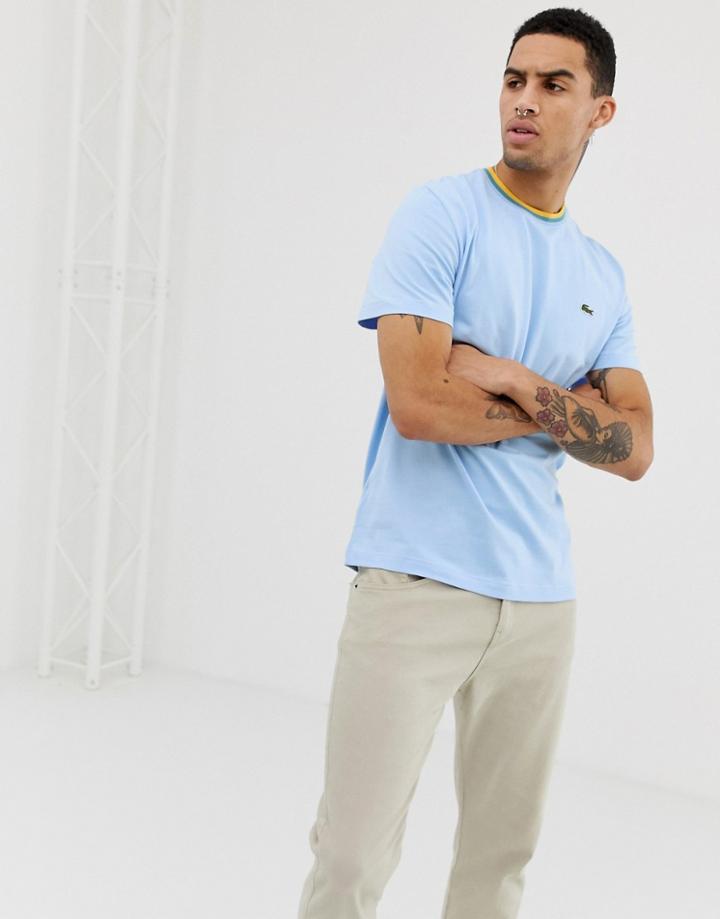 Lacoste Twin Tipped T-shirt In Blue