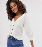 Vero Moda Tall Stripe Seersucker Button Through Blouse-multi