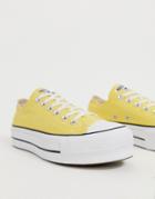 Converse Chuck Taylor All Star Lo Yellow Platform Sneakers