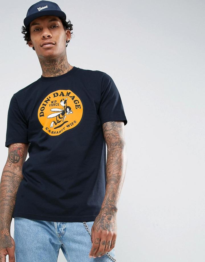 Carhartt Wip Force Regular Fit T-shirt - Navy