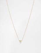 Orelia Mini Crystal Shard Necklace - Gold