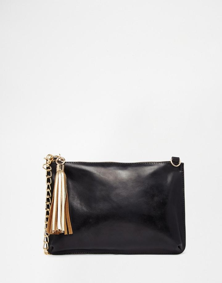 Urbancode Leather Clutch Bag With Optional Shoulder Strap