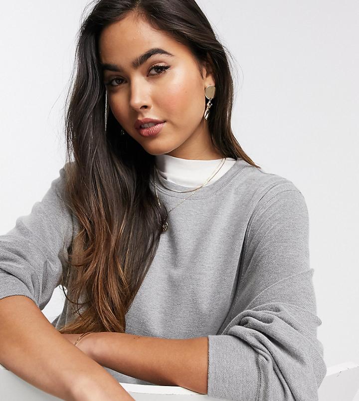 Mango Two-piece Sweat Top In Gray-grey