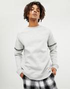 Bershka Sweatshirt In Light Gray With Side Taping - Gray
