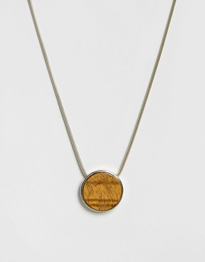 Oasis Tigers Eye Pendant Necklace - Gold