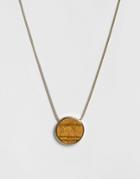 Oasis Tigers Eye Pendant Necklace - Gold