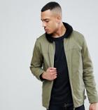 Ringspun Tall Fleece Collar Flight Jacket - Green