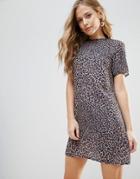 Oh My Love Leopard Print Shift Dress - Multi
