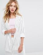 Bershka Stripe Tailored Blazer - Multi