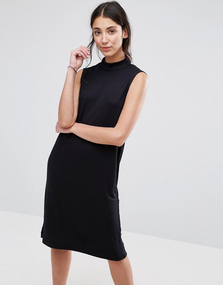Selected Lisa High Neck Dress - Black