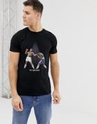 Asos Design T-shirt With Muhammad Ali Print - Black