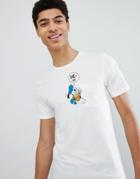 Jack & Jones Originals T-shirt With Disney Pocket Print - White