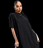 Asyou T-shirt Mini Dress In Black
