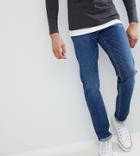Asos Tall Slim Jeans In Dark Wash - Blue