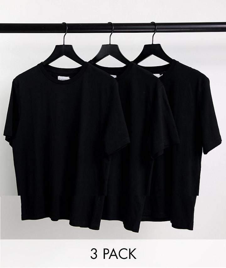 Topman 3 Pack Classic T-shirt In Black