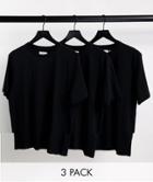 Topman 3 Pack Classic T-shirt In Black