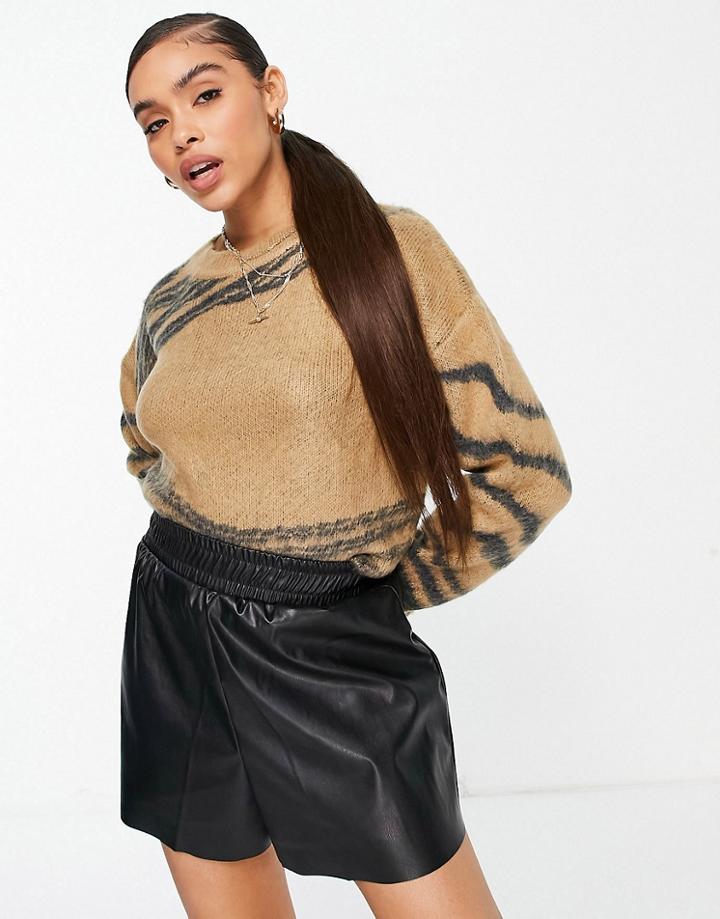 Na-kd Brushed Sweater In Pattern-neutral