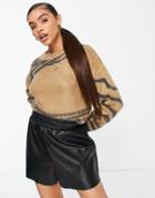 Na-kd Brushed Sweater In Pattern-neutral