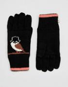 Yumi Owl Gloves - Black