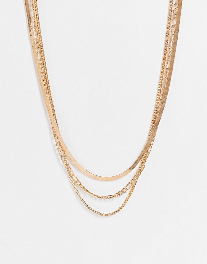 Svnx Dainty Layered Necklace In Gold