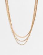 Svnx Dainty Layered Necklace In Gold