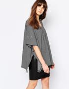 Jdy 3/4 Sleeve Boyfriend T-shirt - Aop Hering Bone