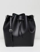 Sandqvist Marianne Black Leather Drawstring Shoulder Bag - Black
