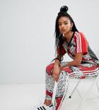 Adidas Originals X Farm Three Stripe Leggings In Pineapple Print - Multi