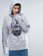 Granted Oversized Hoodie With Super Long Sleeves - Gray