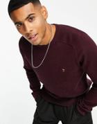 Farah Addison Sweater In Burgundy-red