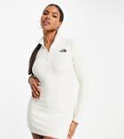 The North Face Glacier Fleece Dress In Off-white Exclusive At Asos