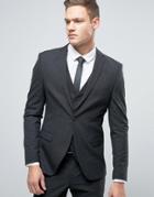 Selected Homme Super Skinny Suit Jacket In Tonic - Gray