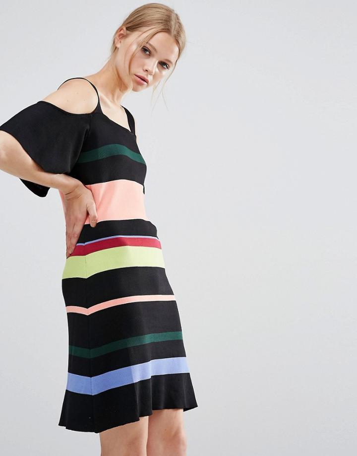 Style Mafia Stripe Dress - Black