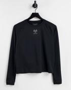 Pink Soda Medley Long Sleeve Top In Black