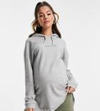 Missguided Maternity Longline Detail Hoodie In Gray