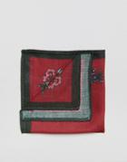 Asos Pocket Square In Red Floral - Red