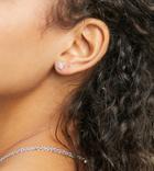 Asos Design Sterling Silver Earrings In Butterfly Design With Turquoise Colored Stone