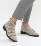 Asos Design Avid Suede Studded Ankle Boots - Gray