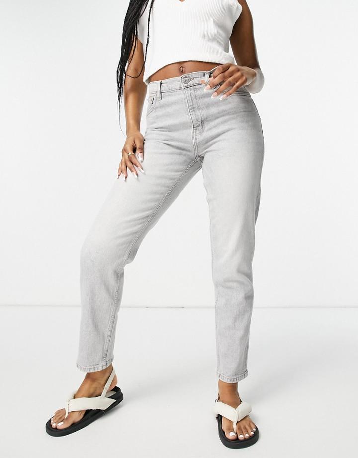Mango Slim Jeans In Gray-grey