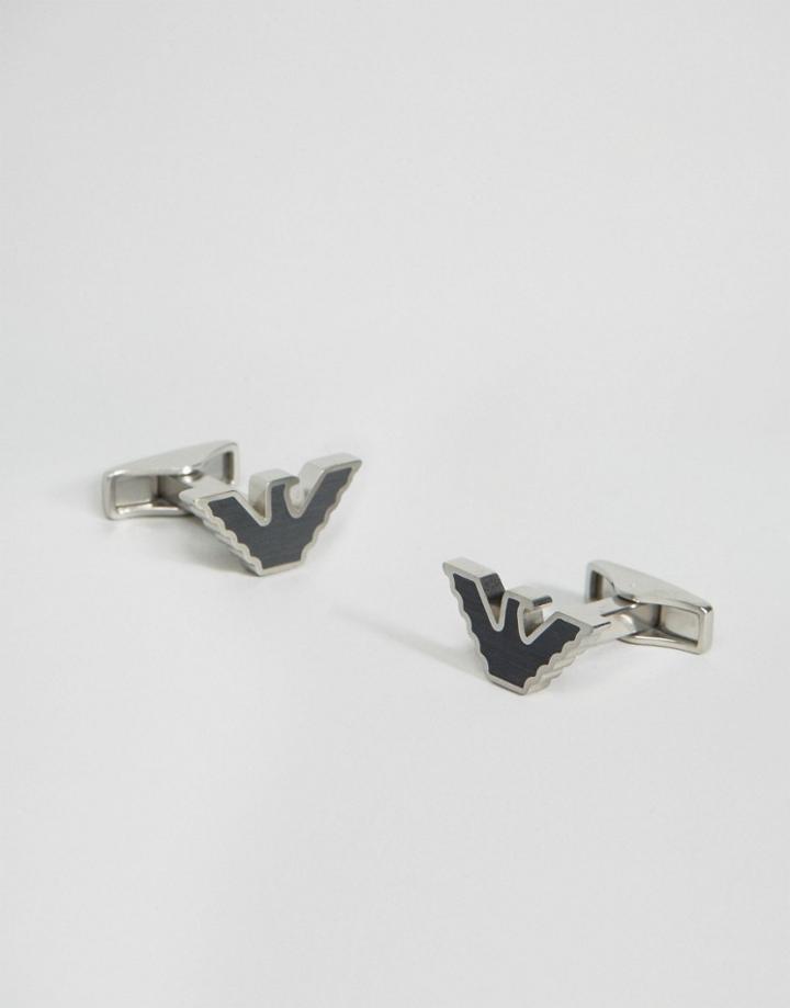 Emporio Armani Eagle Cufflinks In Silver - Silver