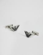 Emporio Armani Eagle Cufflinks In Silver - Silver