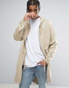 Asos Oversized Jersey Parka - Beige