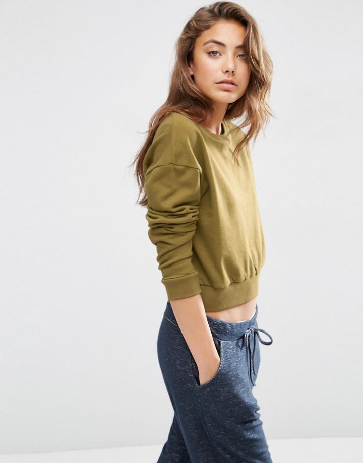 Asos Oversized Cropped Sweatshirt - Clear