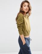 Asos Oversized Cropped Sweatshirt - Clear